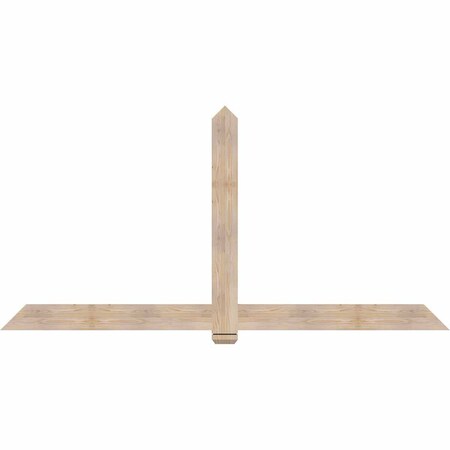 Ekena Millwork Eugene Smooth Timber Gable Bracket, Douglas Fir, 96"W x 48"H x 1 1/2"D x 5 1/2"F, 12/12 Pitch GBW096X48X0206EUG00SDF